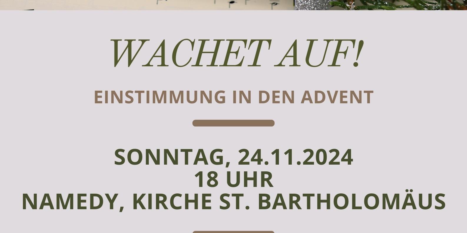 Plakat zur Einstimmung in den Advent