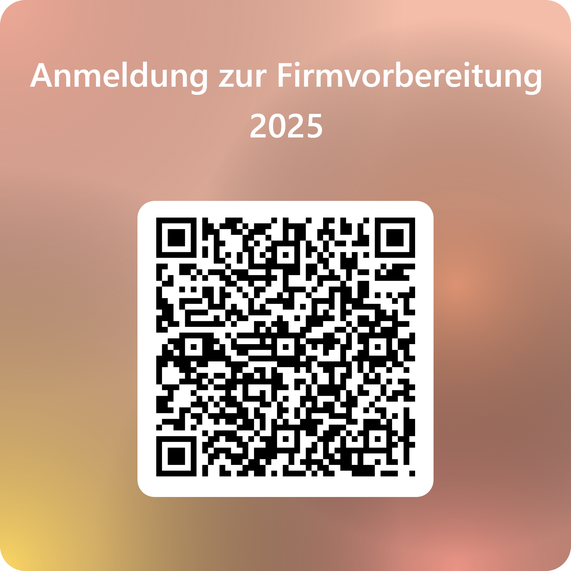 QRCode für Anmeldung zur Firmvorbereitung 2025